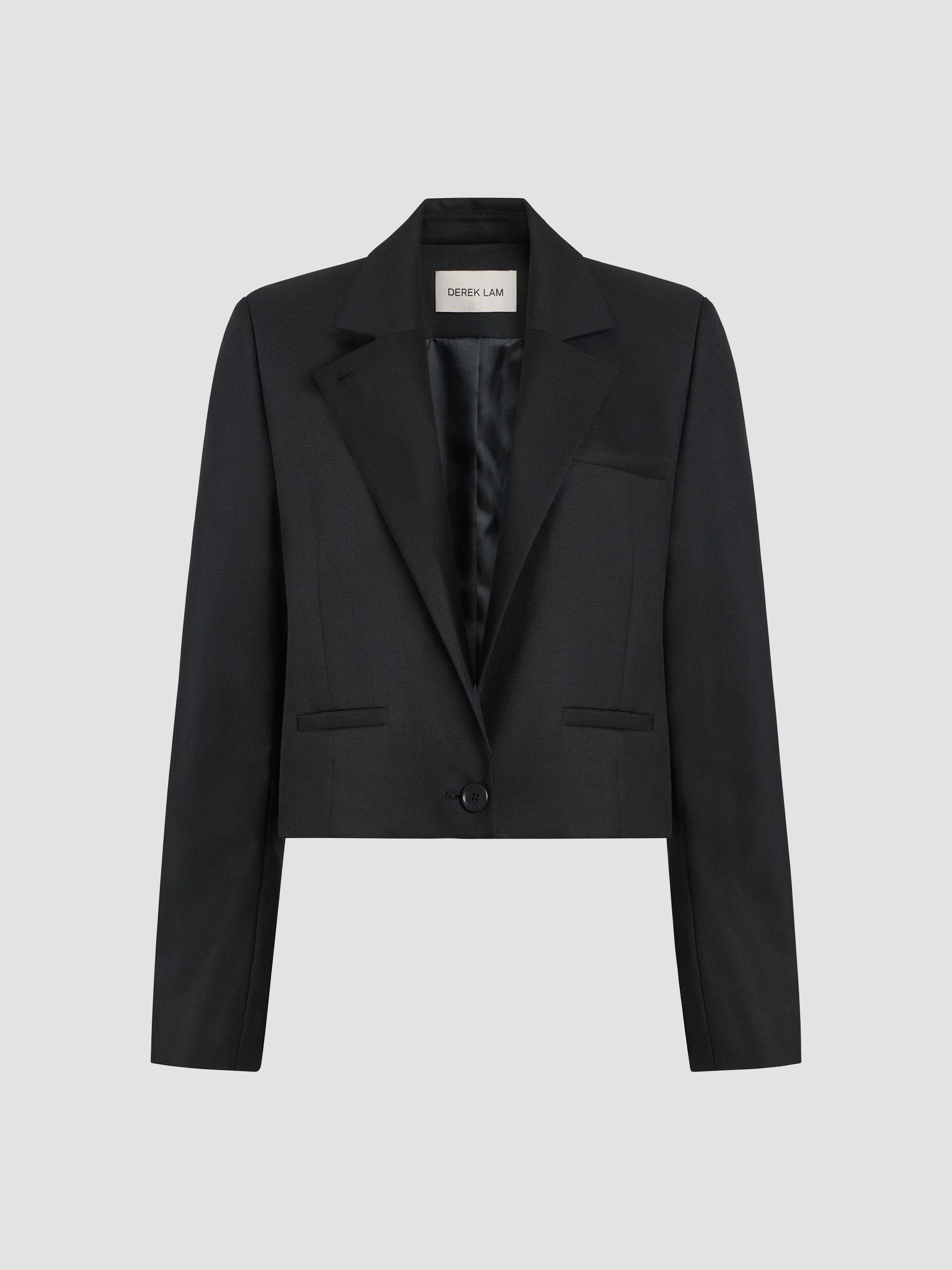 Women's Mona Essential Cropped Blazer - Black - 1