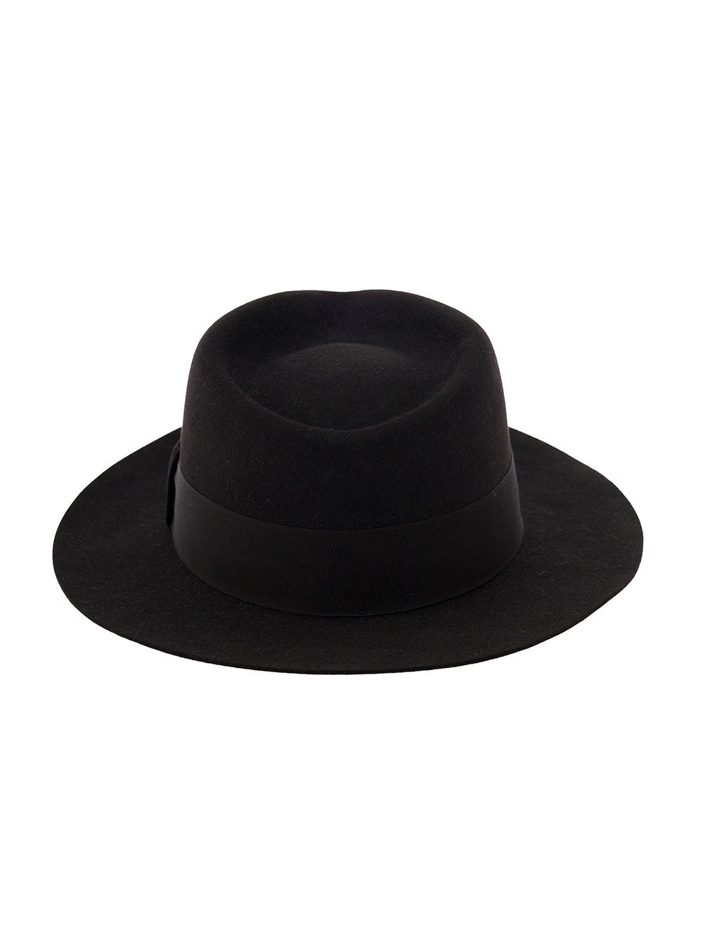 Saint Laurent Women Black Fedora Hat With Engraved Logo In Felt Woman - 2