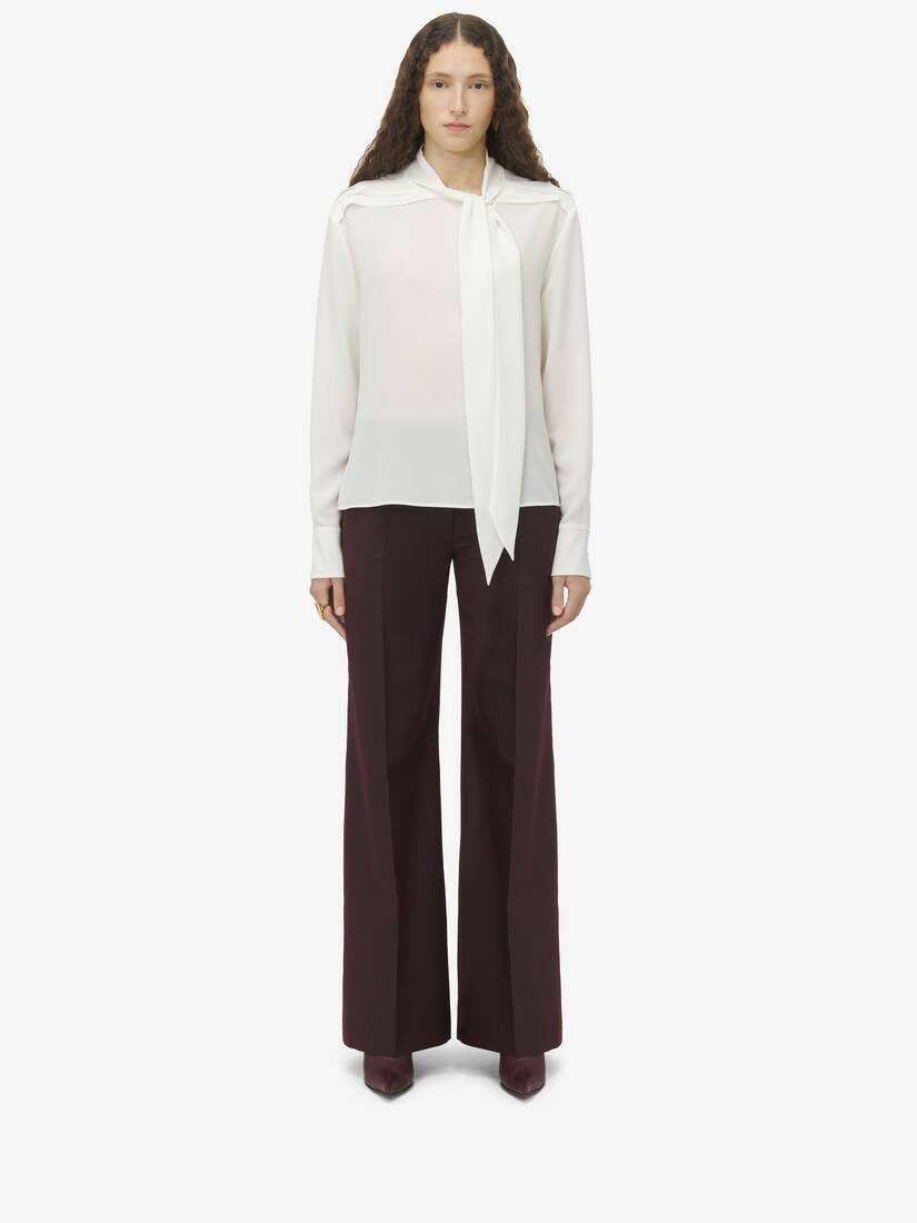 Scarf Detail Georgette Shirt - 3