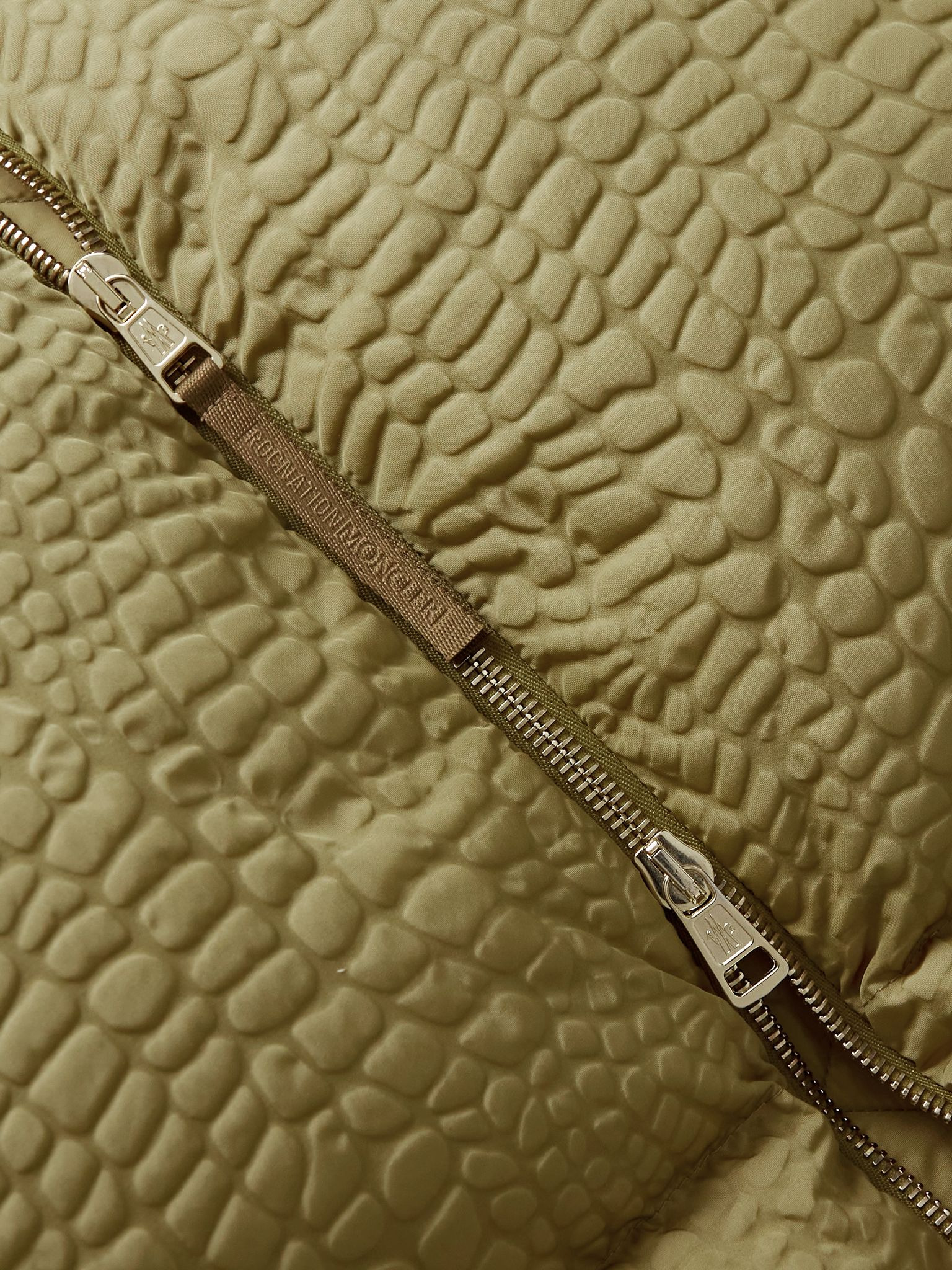 + Roc Nation by Jay-Z Centaurus Croc-Effect Quilted Shell Down Jacket Green - 5