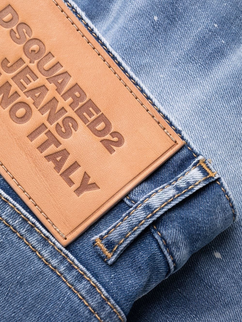 cropped distressed-effect skinny jeans - 7