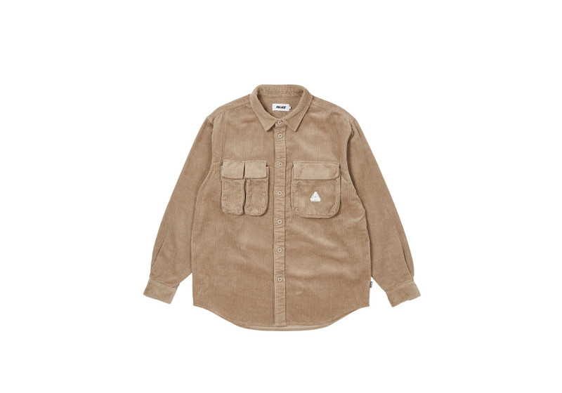 CARGO CORD SHIRT STONE - 1