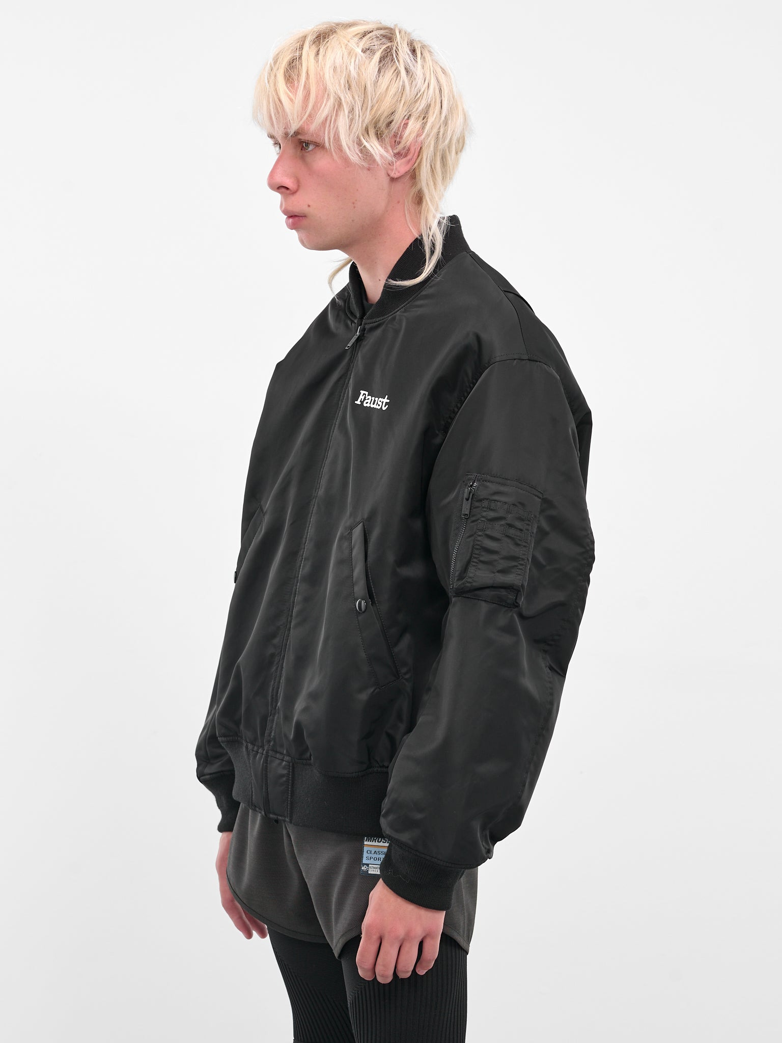 Black Faust Graphic Bomber Jacket - 2