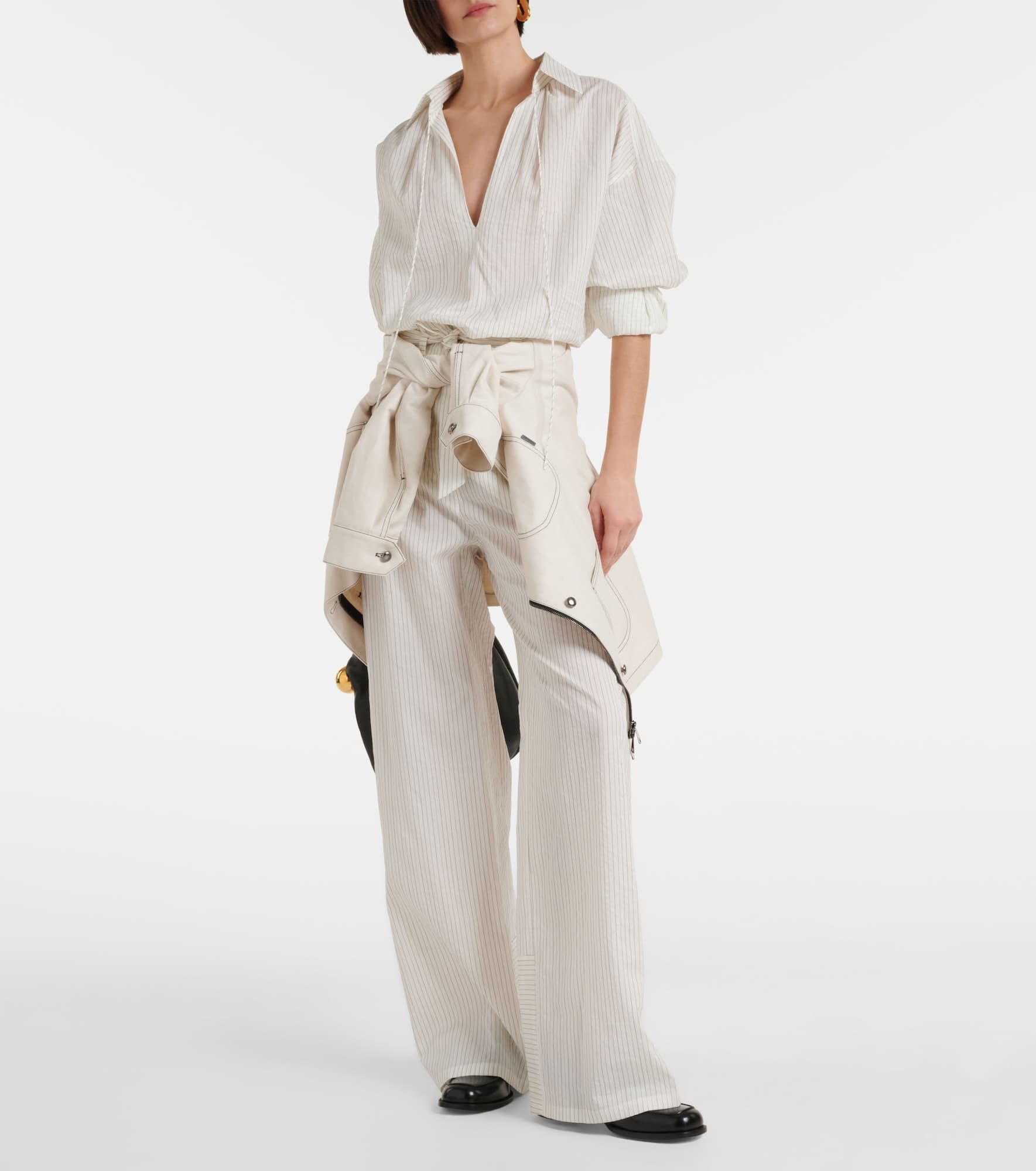 Saletta pinstripe cotton and silk shirt - 2