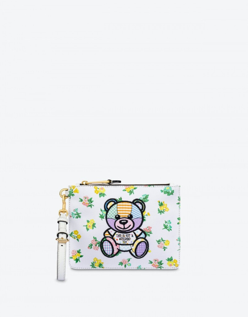 TEDDY PATCHWORK ECO-CANVAS CLUTCH 1