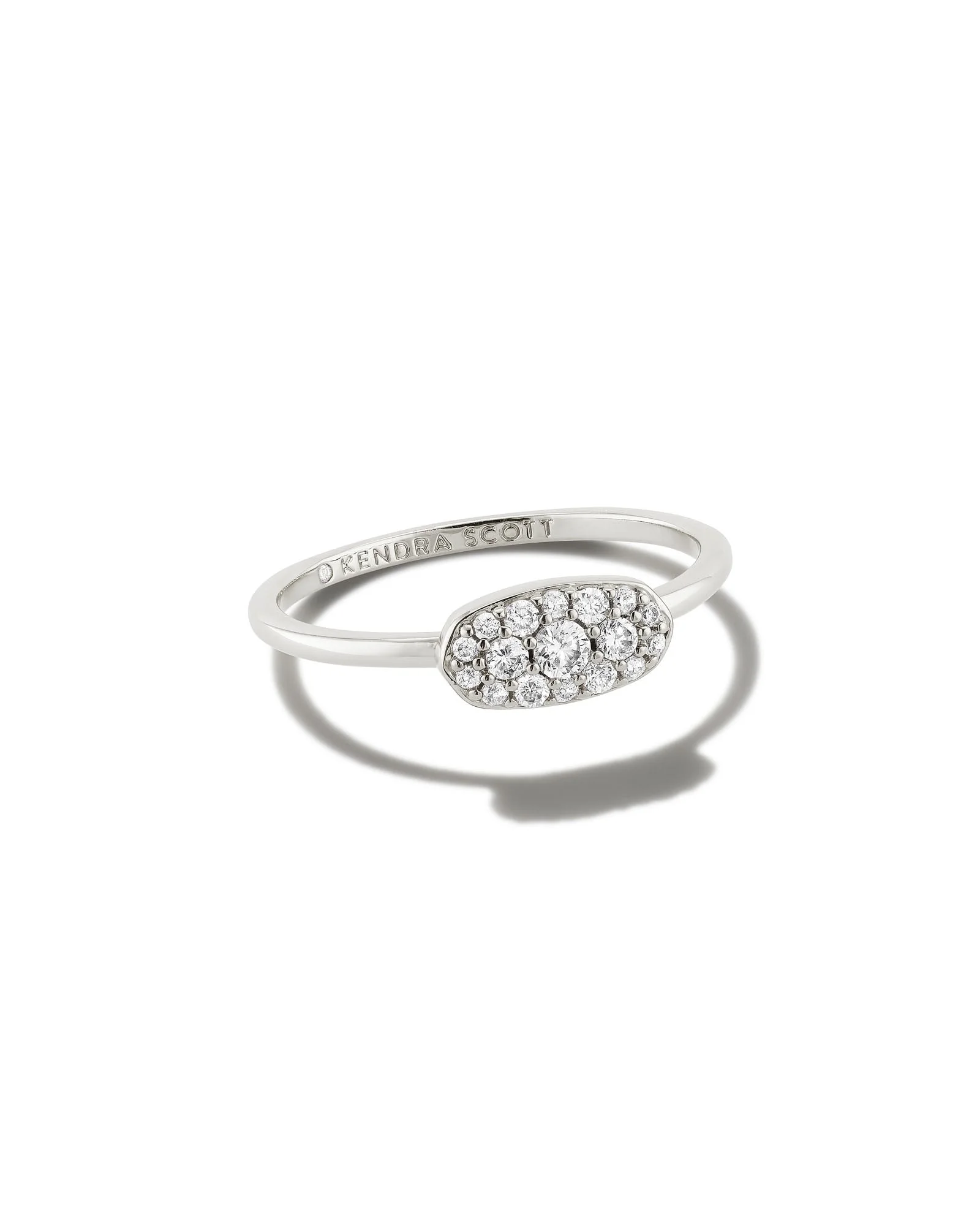 Grayson Silver Band Ring in White CZ - 1