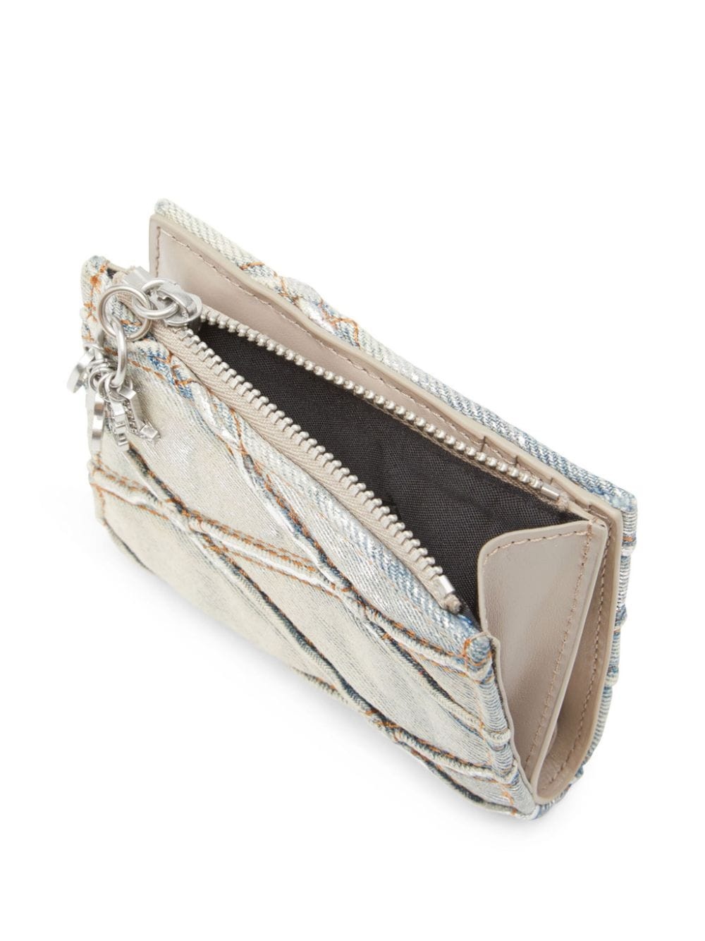 Charm D- Bi-Fold Zip II denim wallet - 3