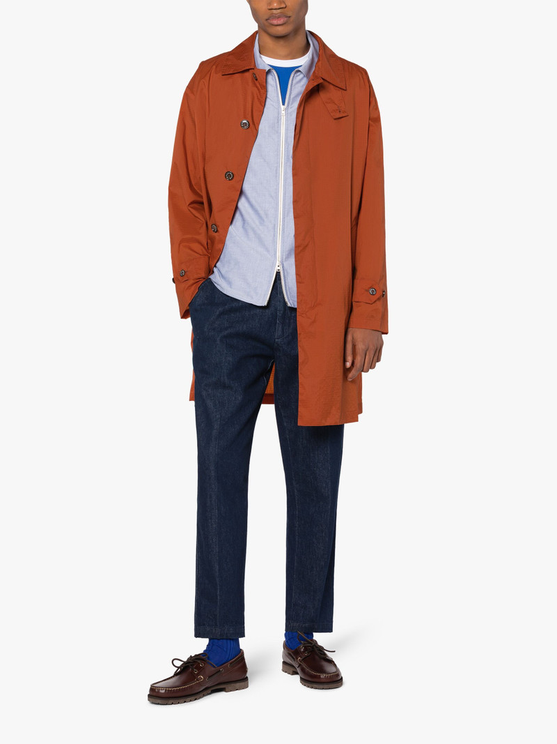 SOHO ORANGE NYLON PACKABLE RAINCOAT 1