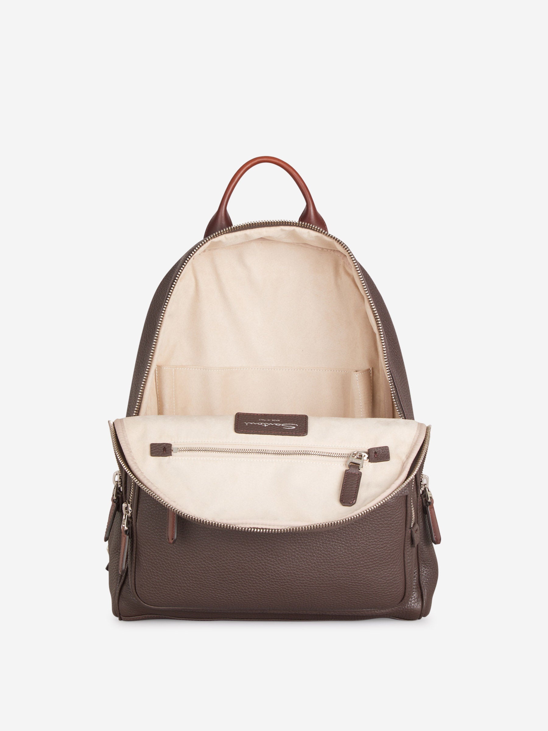 TWO-TONE LEATHER BACKPACK - 4