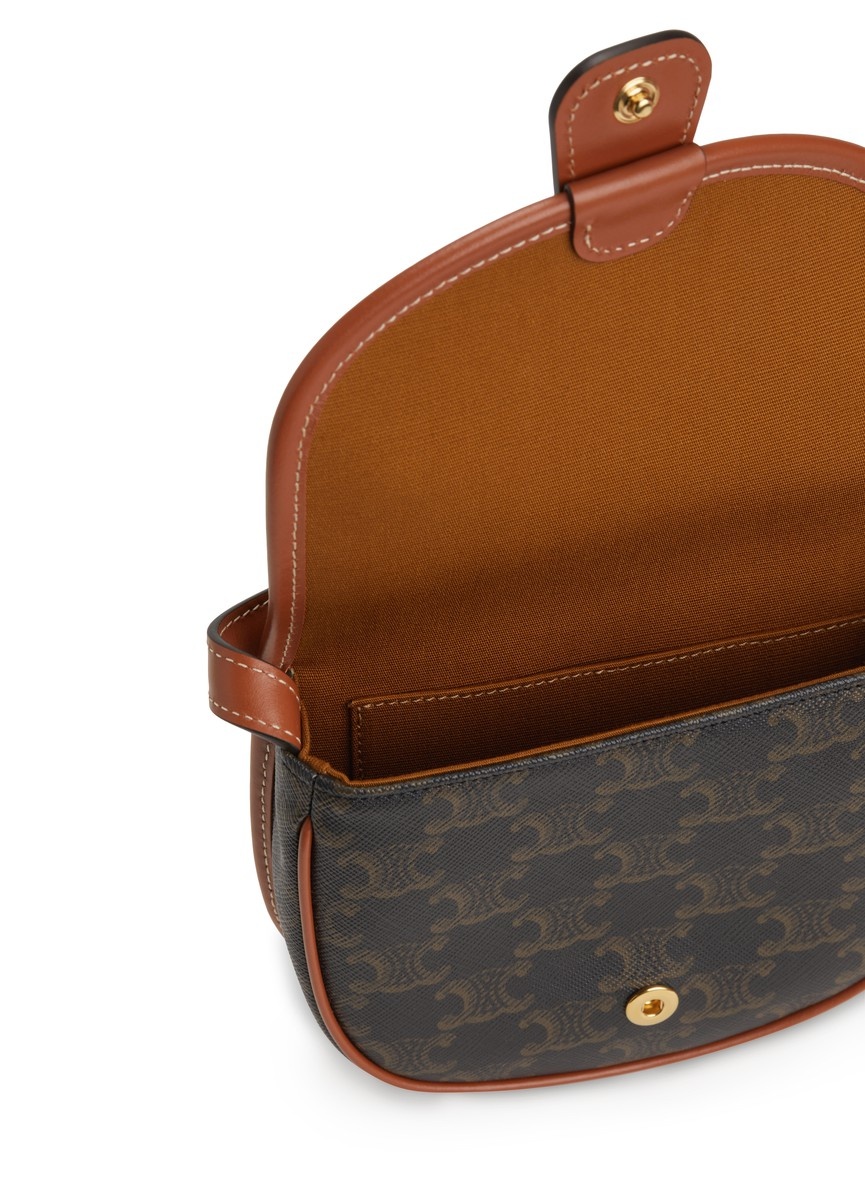 ☆☆CELINE☆☆ 24FW (196702BZJ 04LU) Women’s Mini Vesace Cr Auth CELINE Mini Buzas/Triomphe Canvas 196702BZJ.04LU Tan