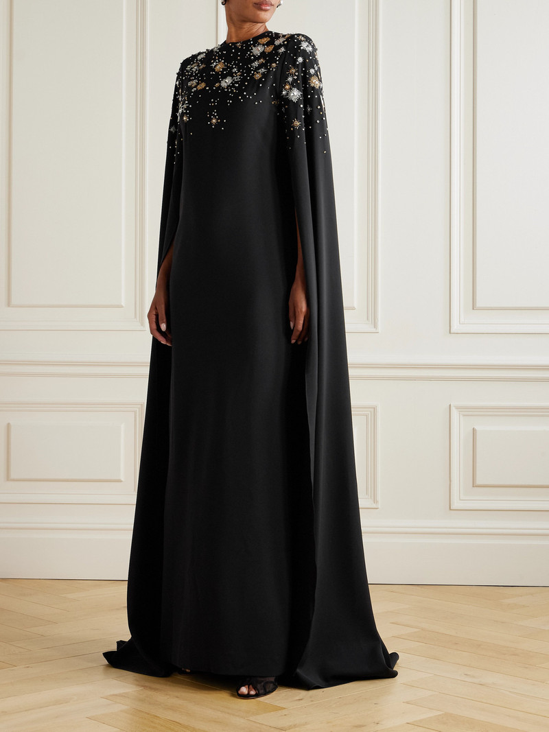 ZUHAIR MURAD Cape-effect Embellished Cady Gown outlook