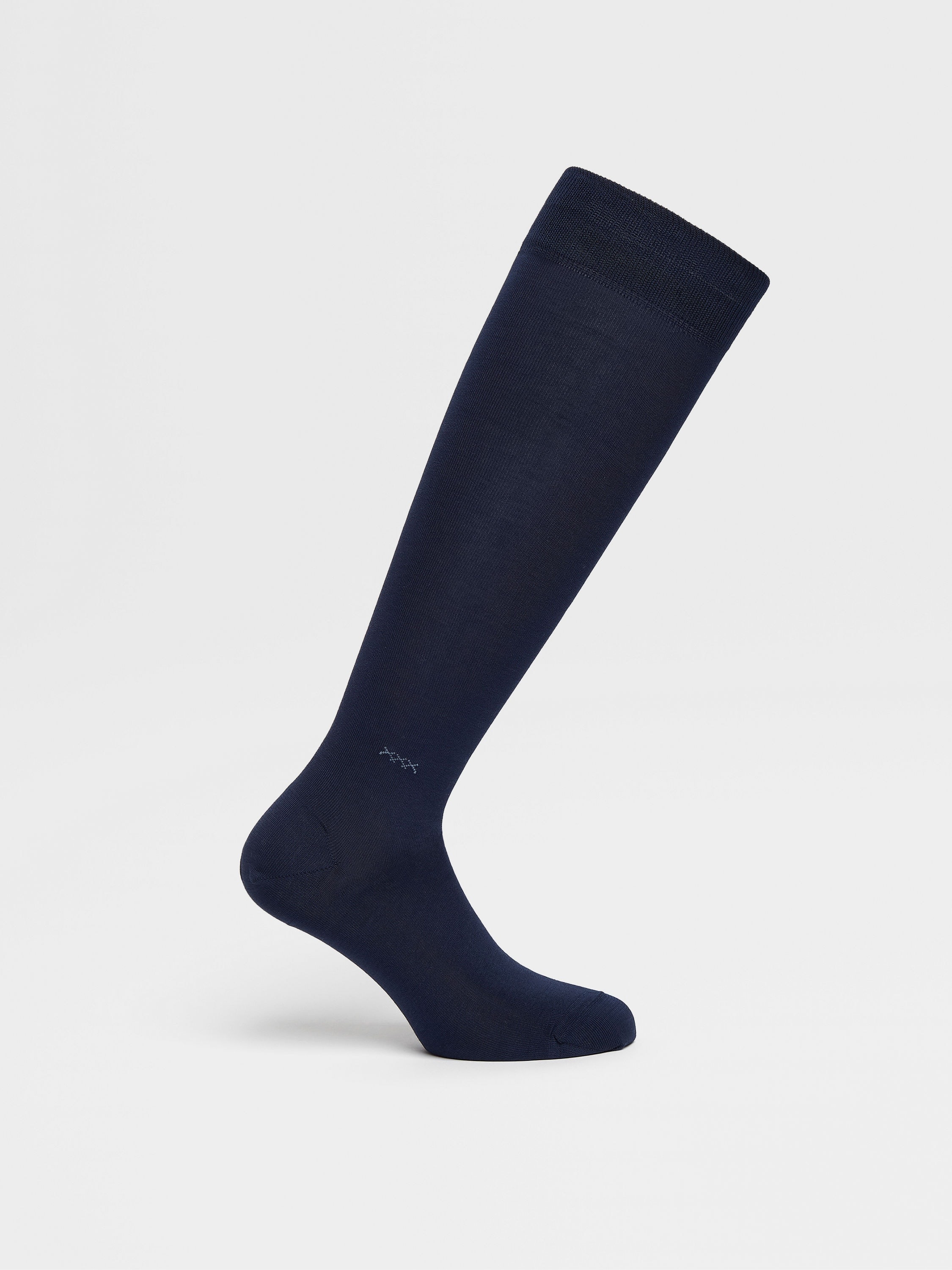 BLUE COTTON BLEND SOCKS - 3
