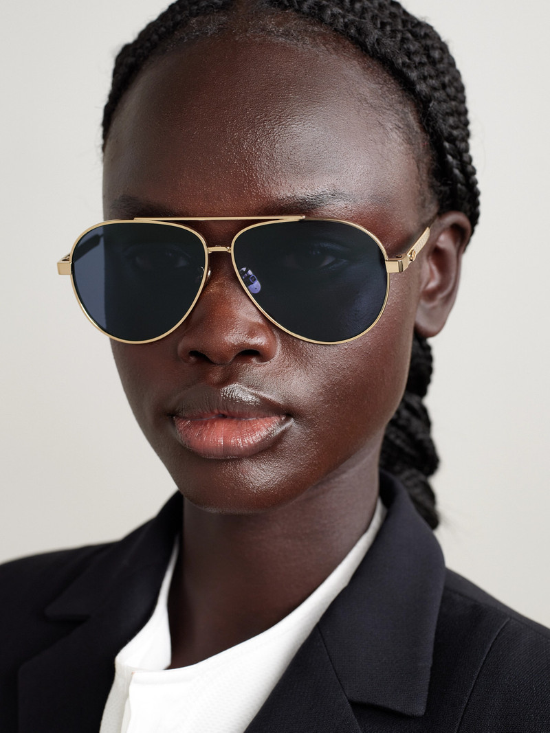 Dior Diorcannage A1u Aviator-style Gold-tone Sunglasses outlook