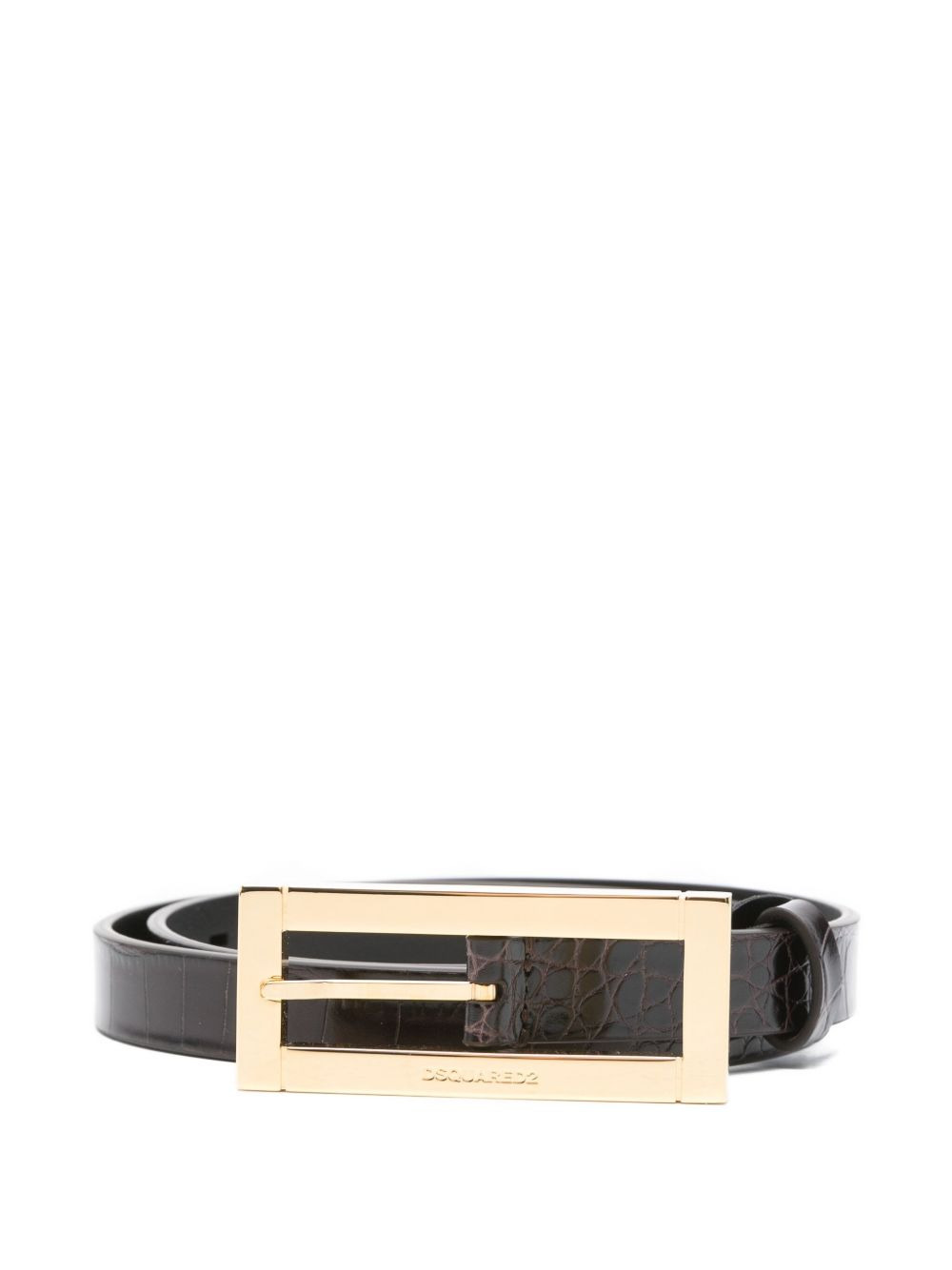 crocodile-effect buckle belt - 1