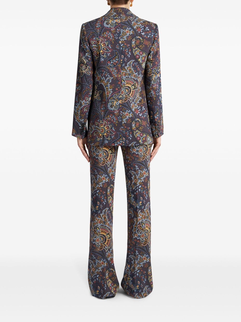 paisley-print single-breasted blazer - 4