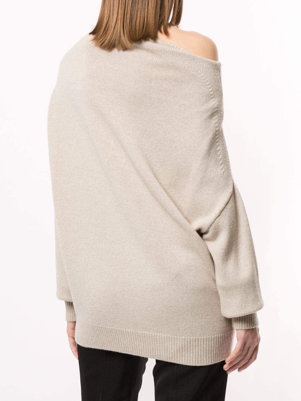 off-shoulder oversize jumper - 4