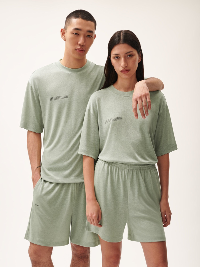 PANGAIA Womens DNA Frutfiber Shorts - Moss Green outlook