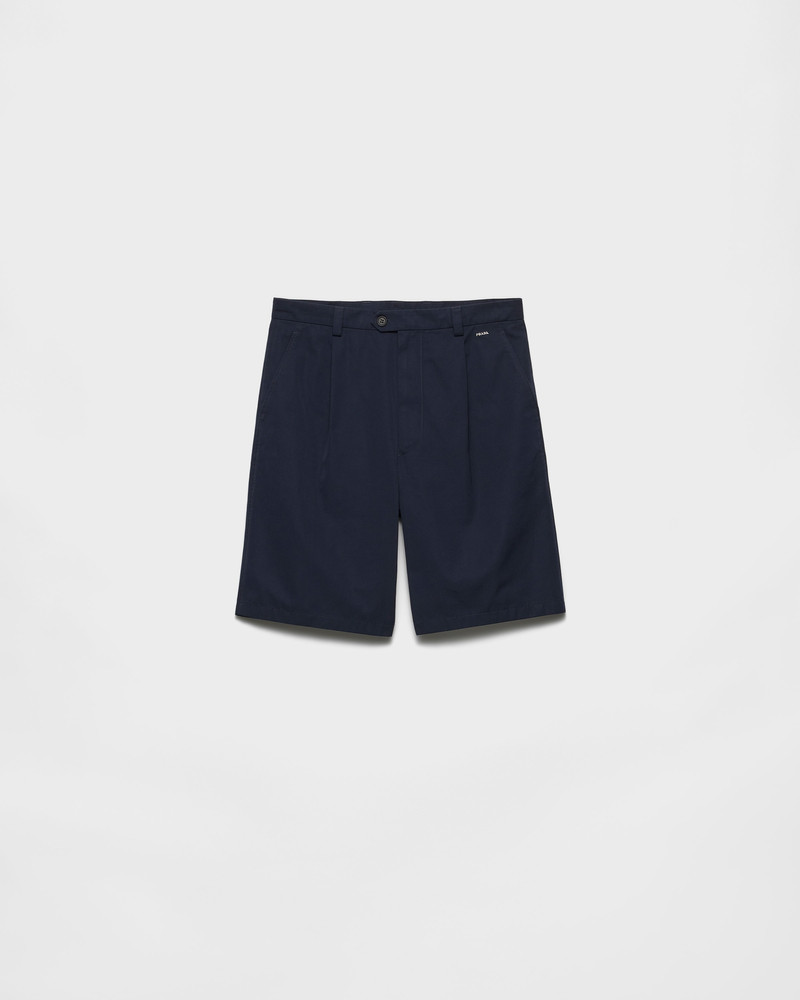 Vintage-effect cotton Bermudas 1
