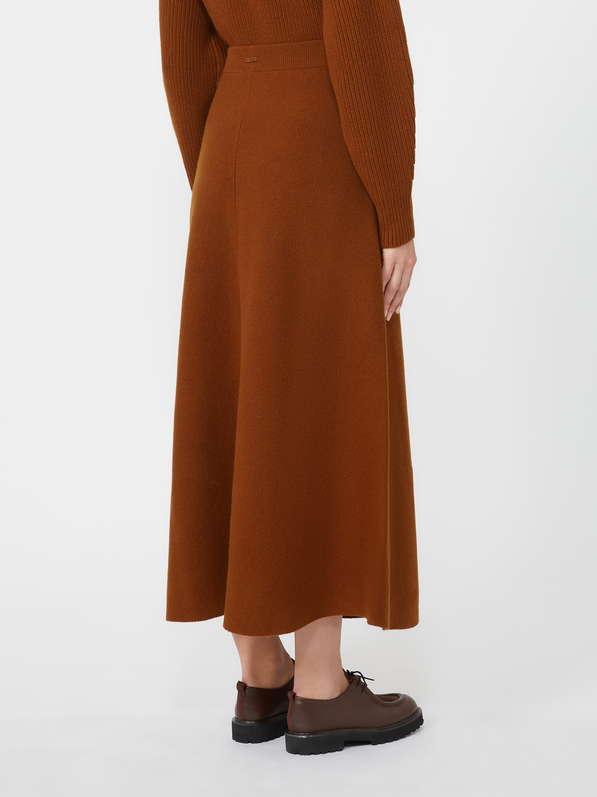 GIBERNA Wool and cashmere flared skirt - 4