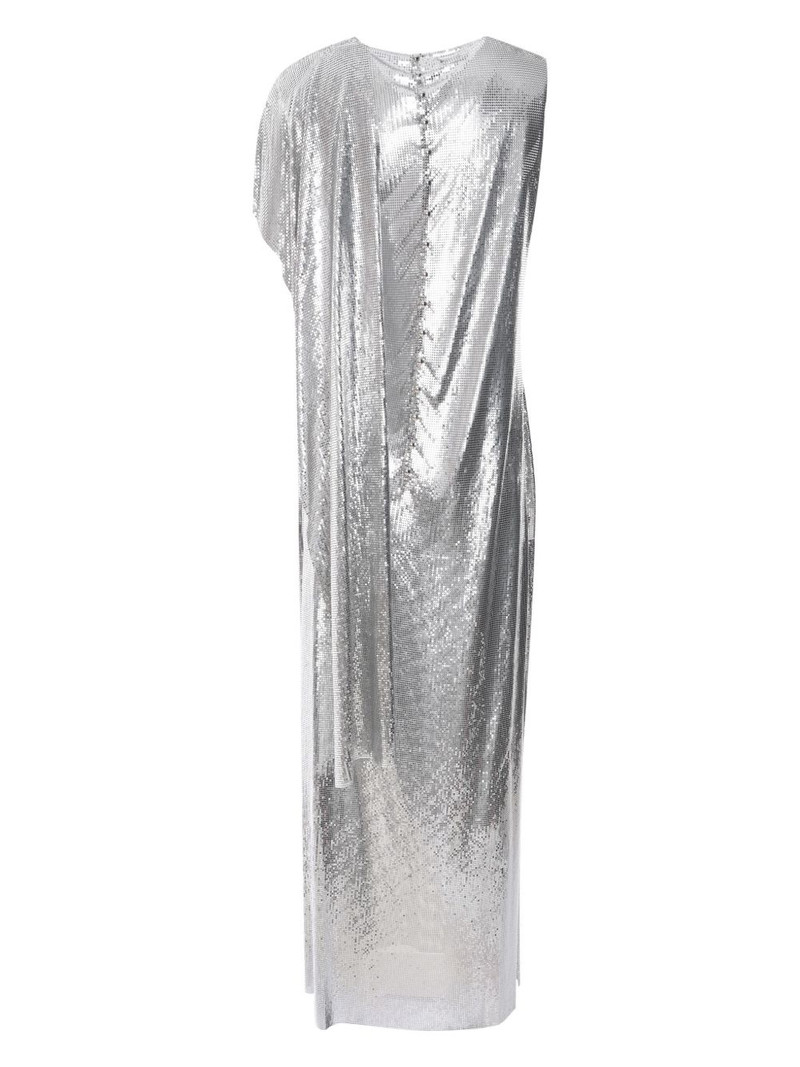 rabanne metallic mesh gown outlook