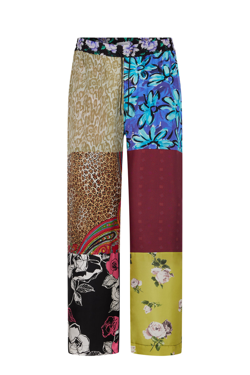 Regenerated Silk Scarves Fluid Pants - 1
