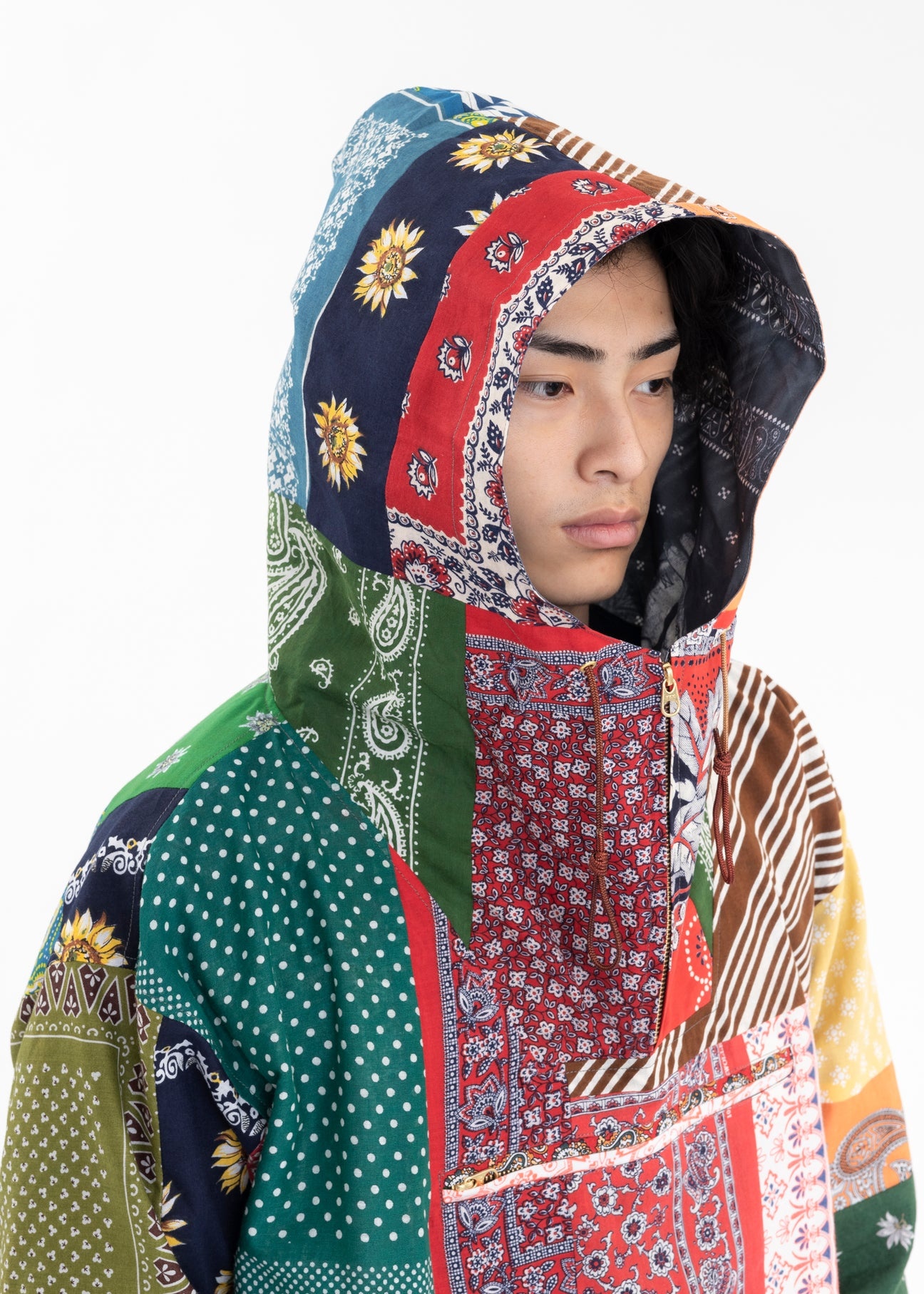 Mix VINTAGE BANDANA PATCHWORK ANORAK JACKET - 8
