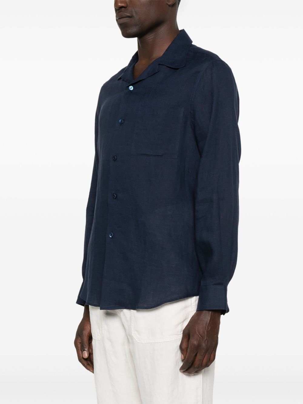 camp-collar chest-pocket shirt - 3