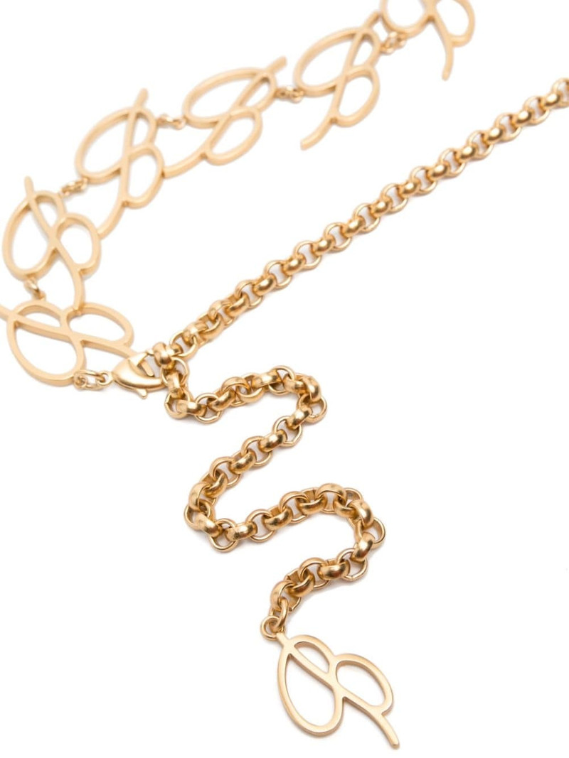 Blumarine logo-plaque chain belt outlook