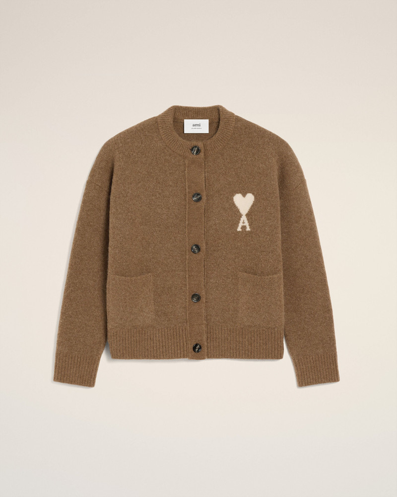 BROWN ALPACA AMI DE COEUR CARDIGAN 1