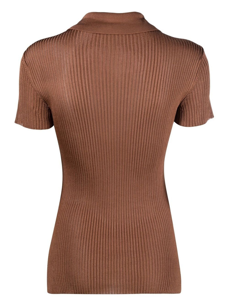 AERON ribbed polo top outlook