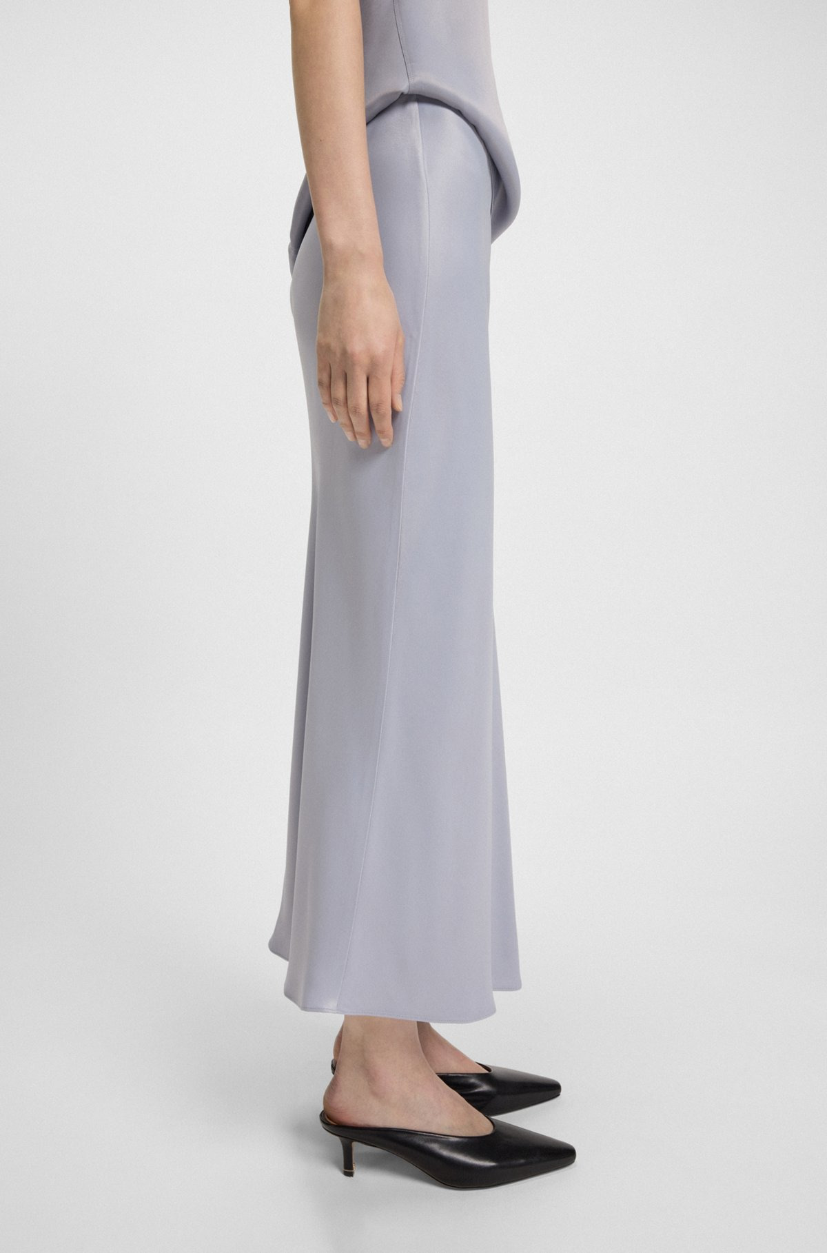 REGULAR-FIT MAXI SKIRT IN SATIN - 5