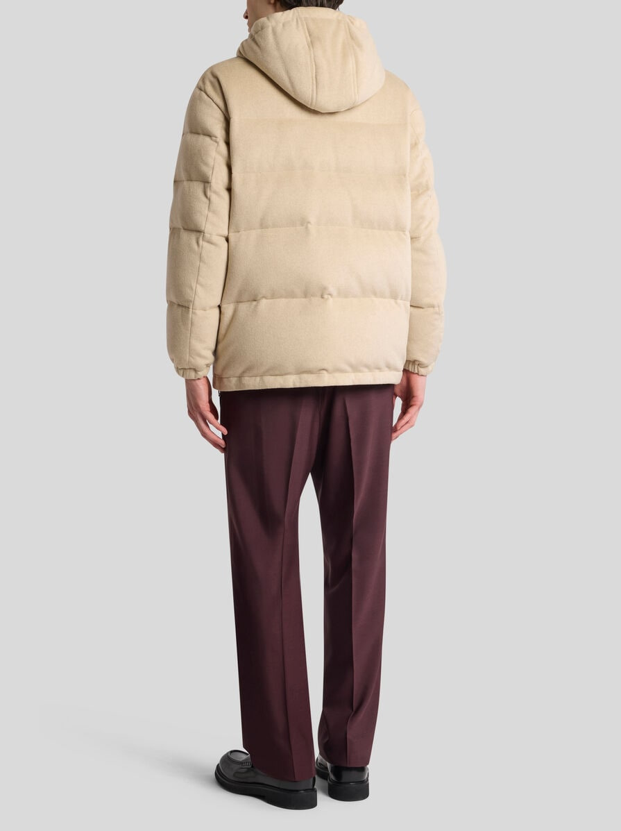 HOODED CASHMERE DOWN JACKET - 4