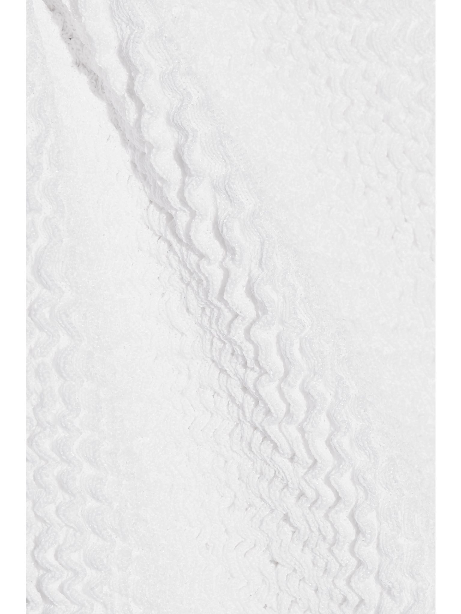 Square Neck seersucker swimsuit White - 4