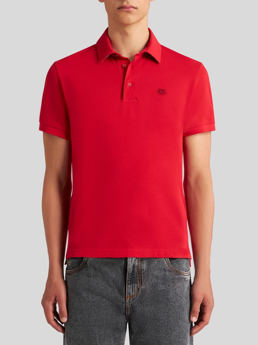 POLO SHIRT WITH EMBROIDERED PEGASO - 2