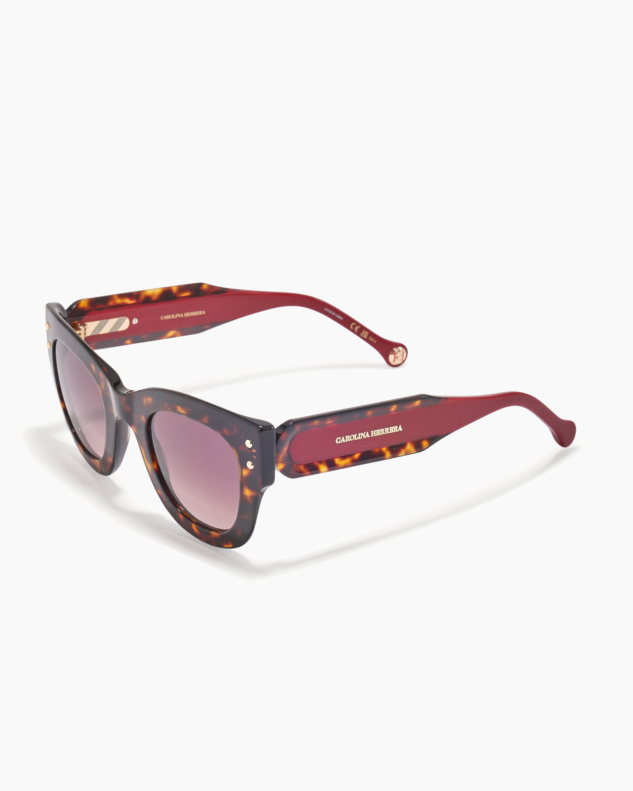 Round Frame Sunglasses With Contrast Temples - 2