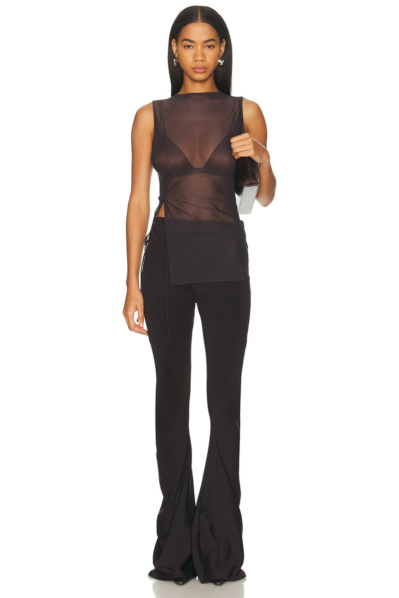 JADE CROPPER Sheer Sleeveless Top outlook
