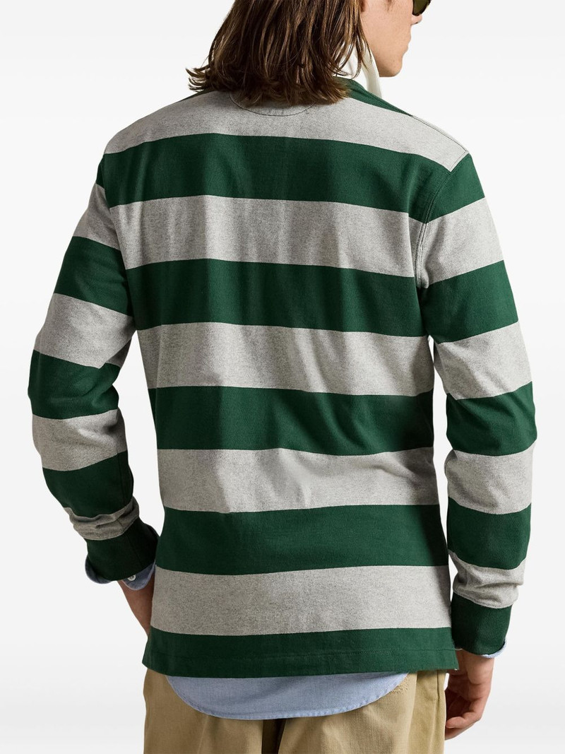 striped-pattern long-sleeve polo shirt 4