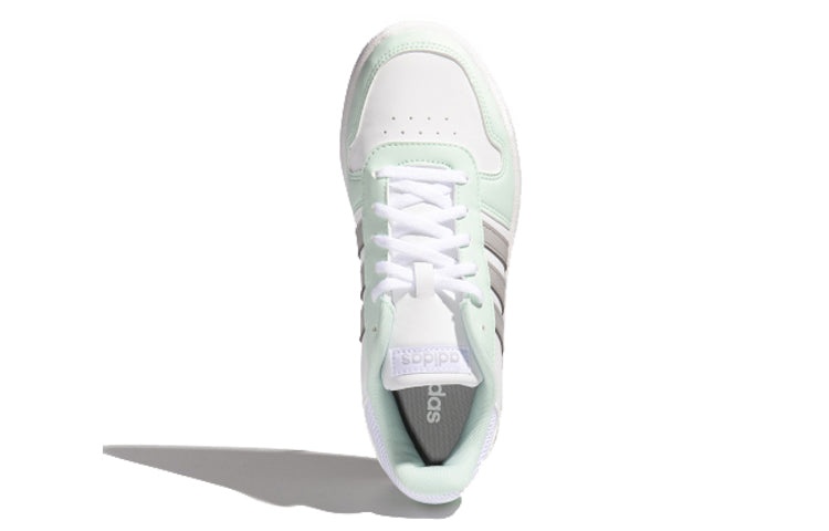 (WMNS) adidas neo Hoops 2.0 'White Gray Green' FW5856 - 4