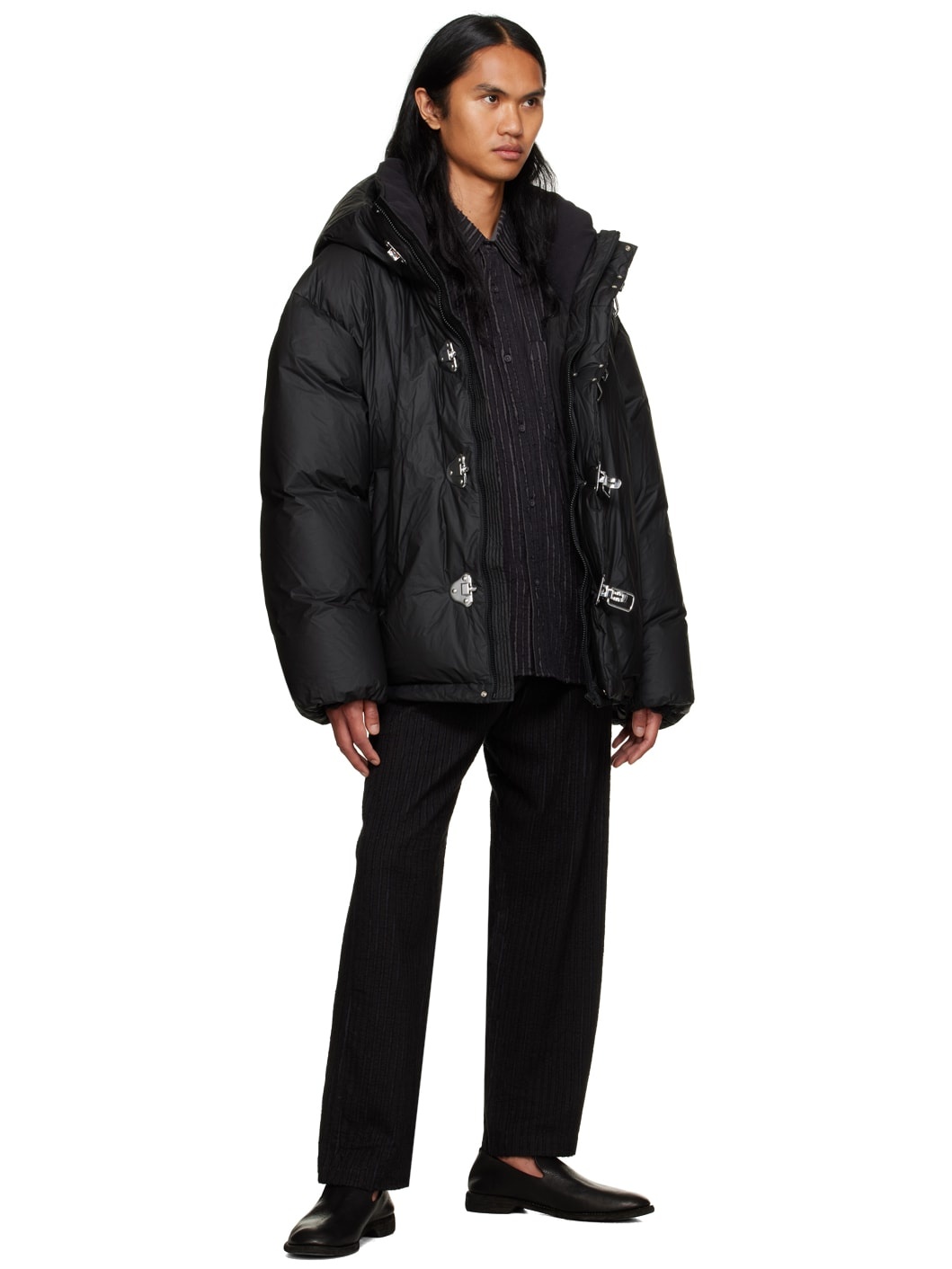 Craig Green Black Latch Down Jacket | REVERSIBLE