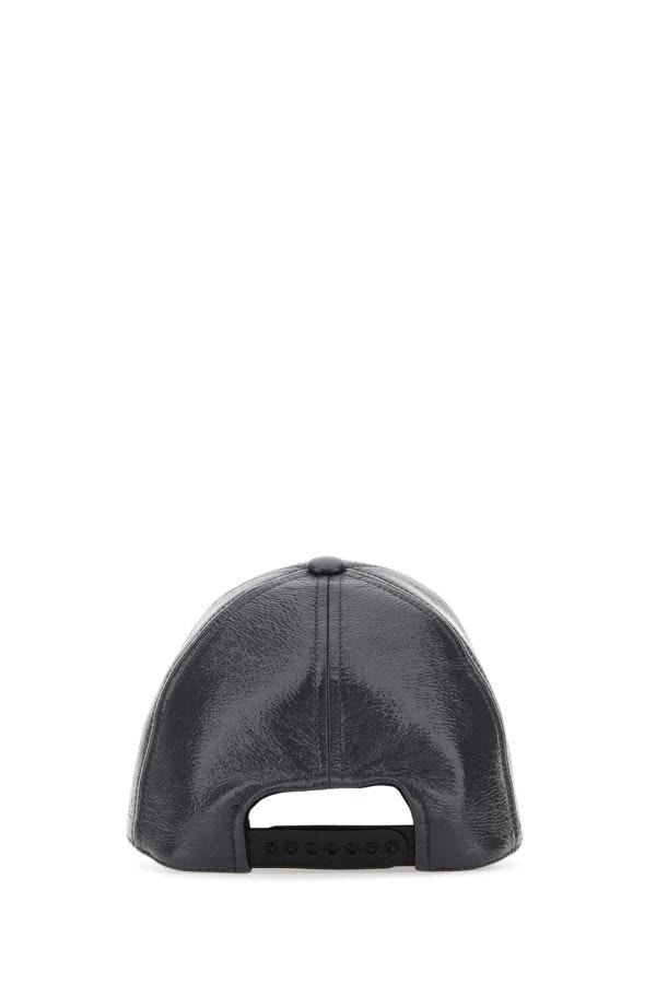 Courreges Man Dark Grey Vinyl Baseball Cap - 3