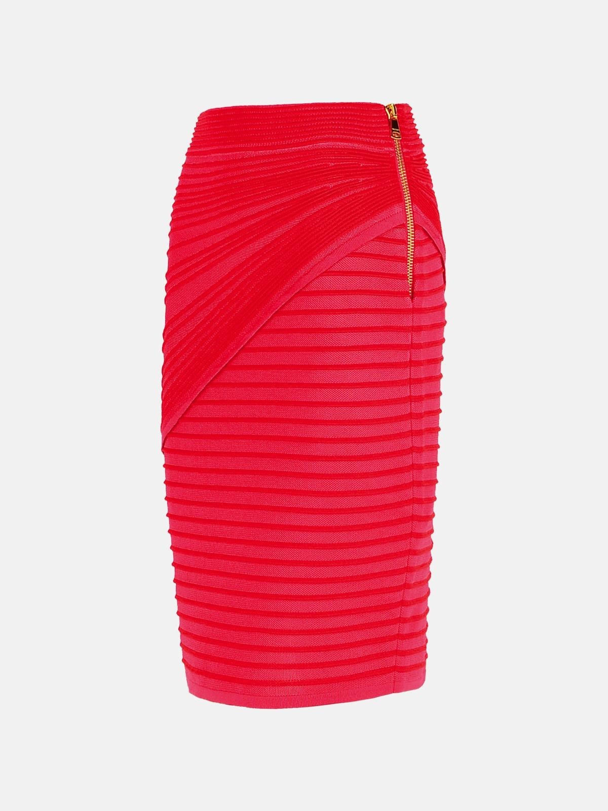 SKIRT IN FUCHSIA VISCOSE BLEND - 2