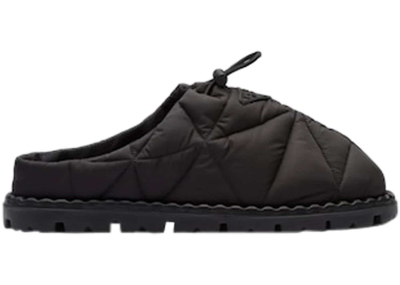 Prada Quilted Slides Black Nylon - 1