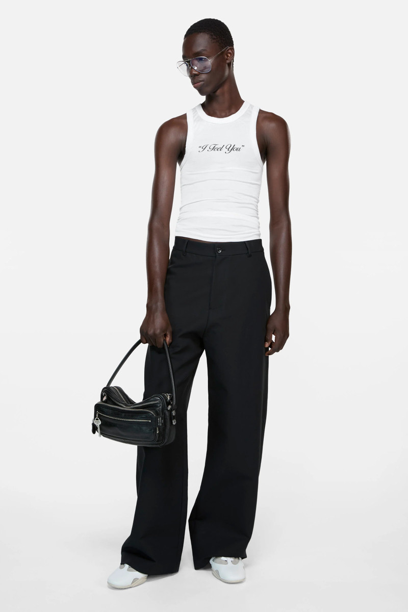 Acne Studios Crinkled printed tanktop - White outlook