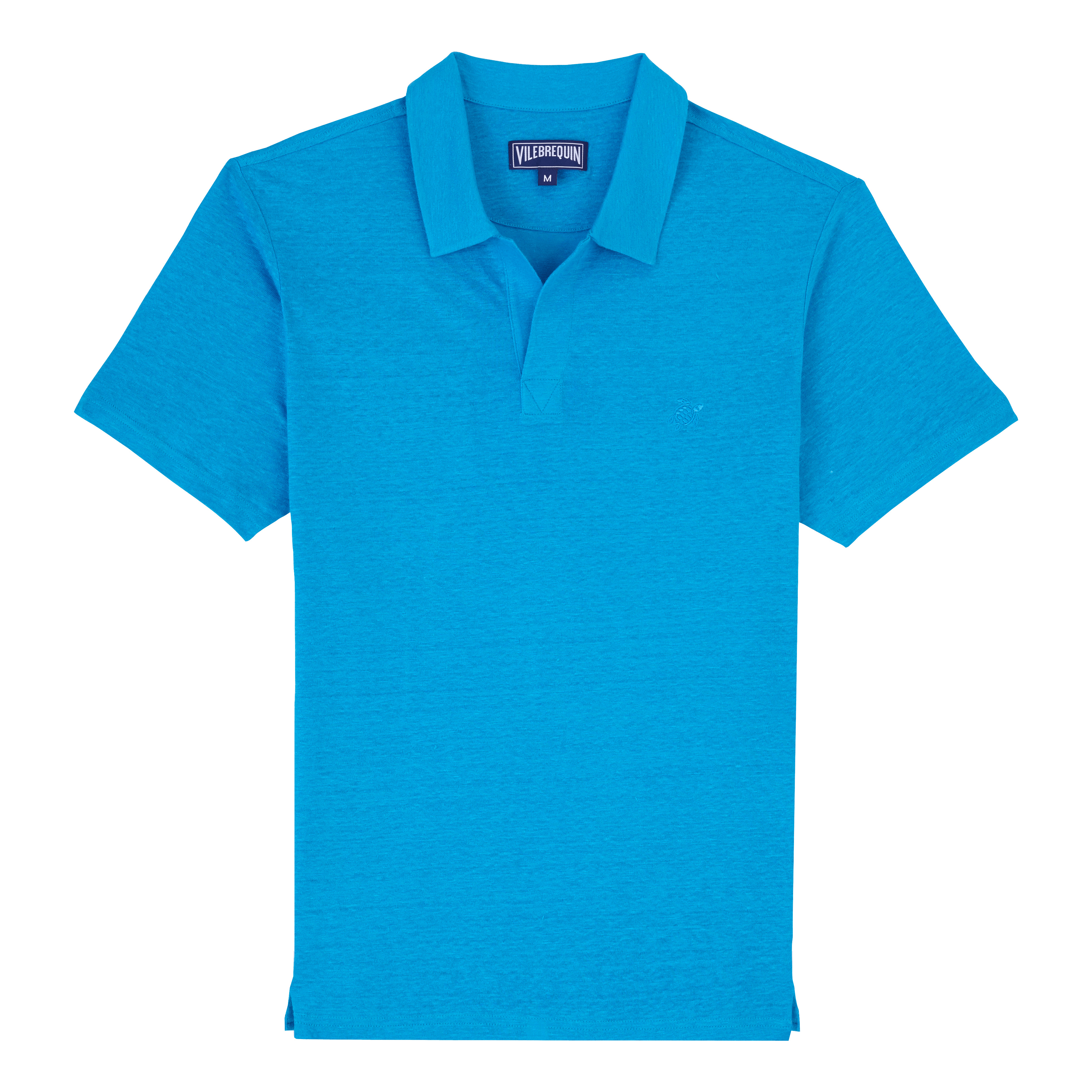 Men Linen Jersey Polo Solid - 1