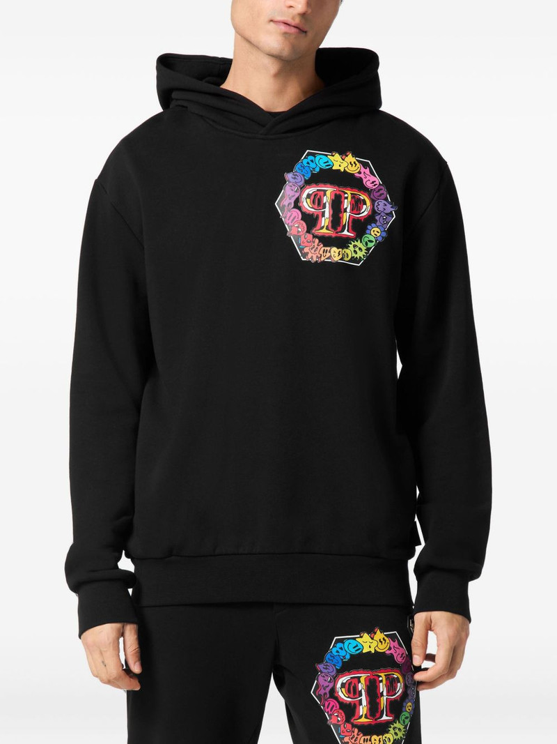 PHILIPP PLEIN logo-detailed hoodie outlook