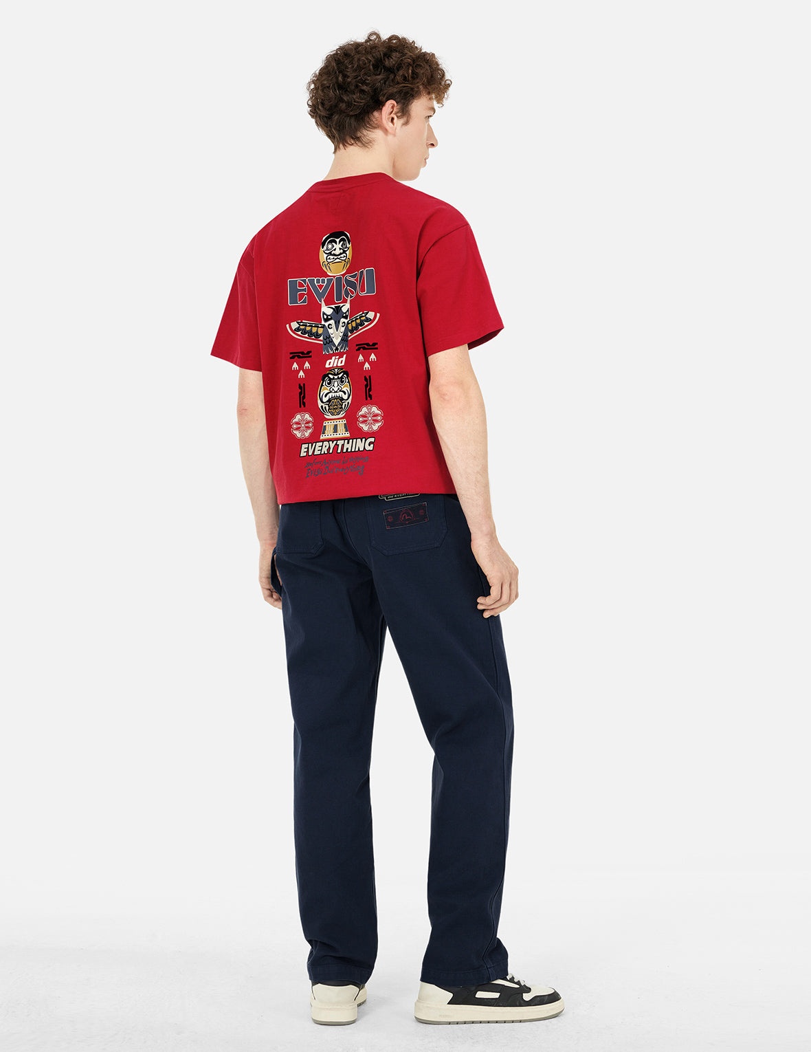 Daruma and Totem Print Relax Fit T-shirt - 4