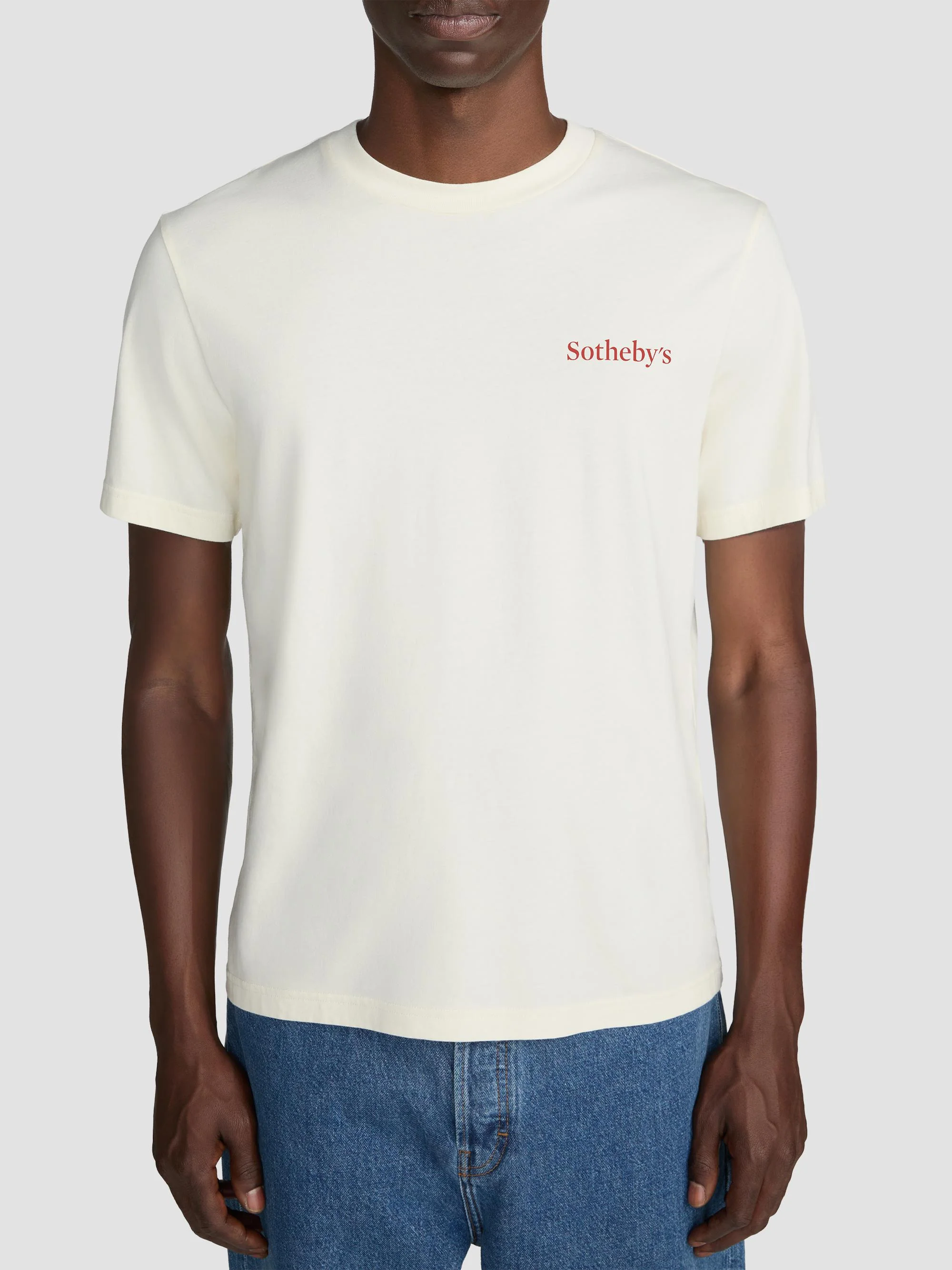 Men's x Sotheby's Cotton Crewneck T-shirt - Cream Washed - 1