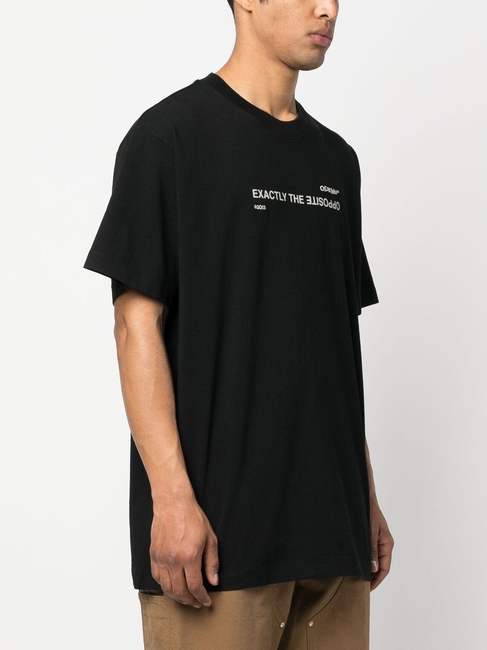 Off-White | Men Exact Opposite Skate Cotton T-Shirt Black S