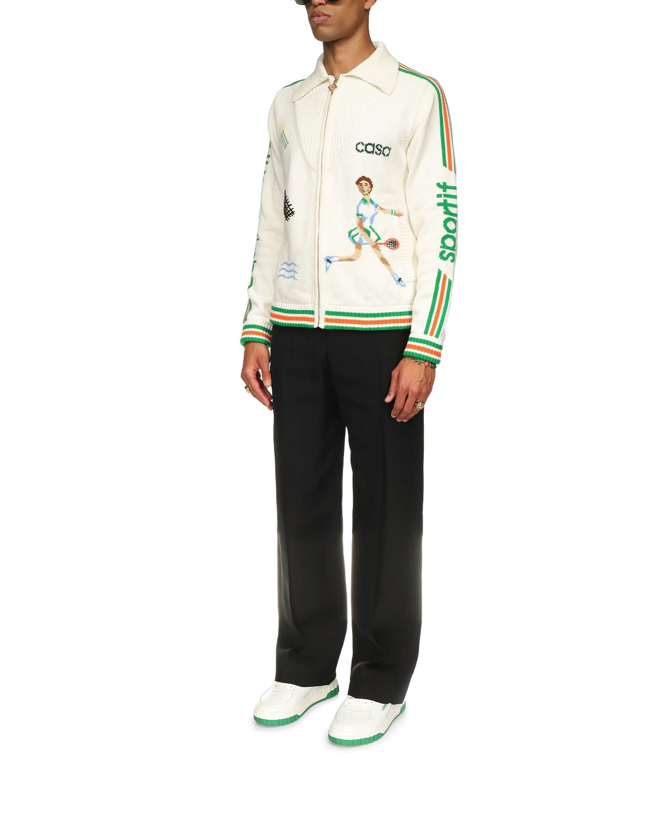 Le Jeu Intarsia Knit Jacket | Casablanca Paris - 3