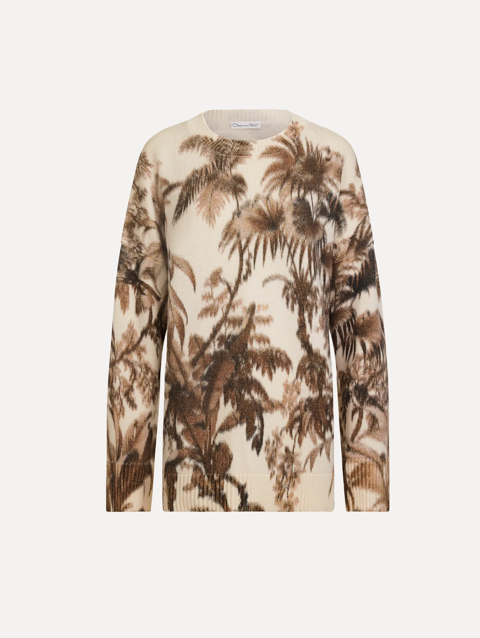 CHINÉ PALM LEAVES OVERSIZED PULLOVER - 1
